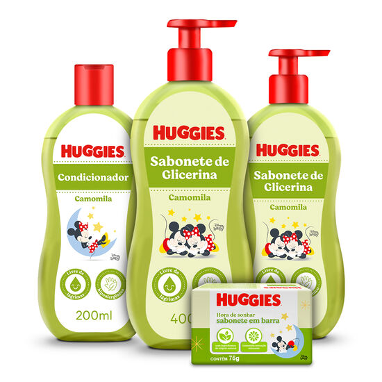 Kit Hora do Banho Huggies Camomila